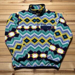 Patagonia Synchilla Snap-T Aztec Twist Fleece Pullover Jacket Women's Small